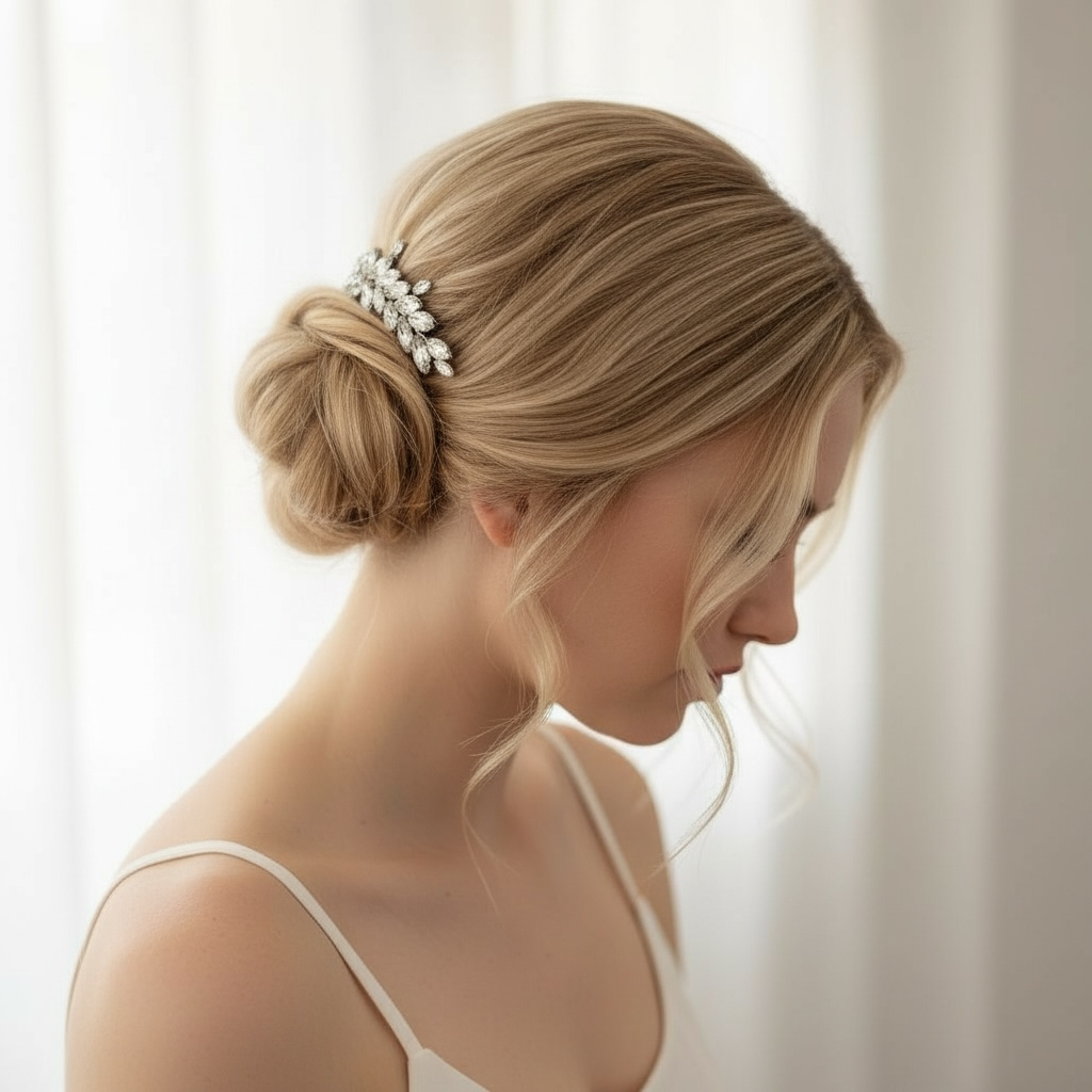 Hairpiece, ROMANCE | Curvy Silver Hairpiece