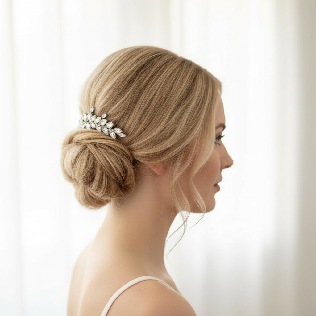 Hairpiece, ROMANCE | Curvy Silver Hairpiece