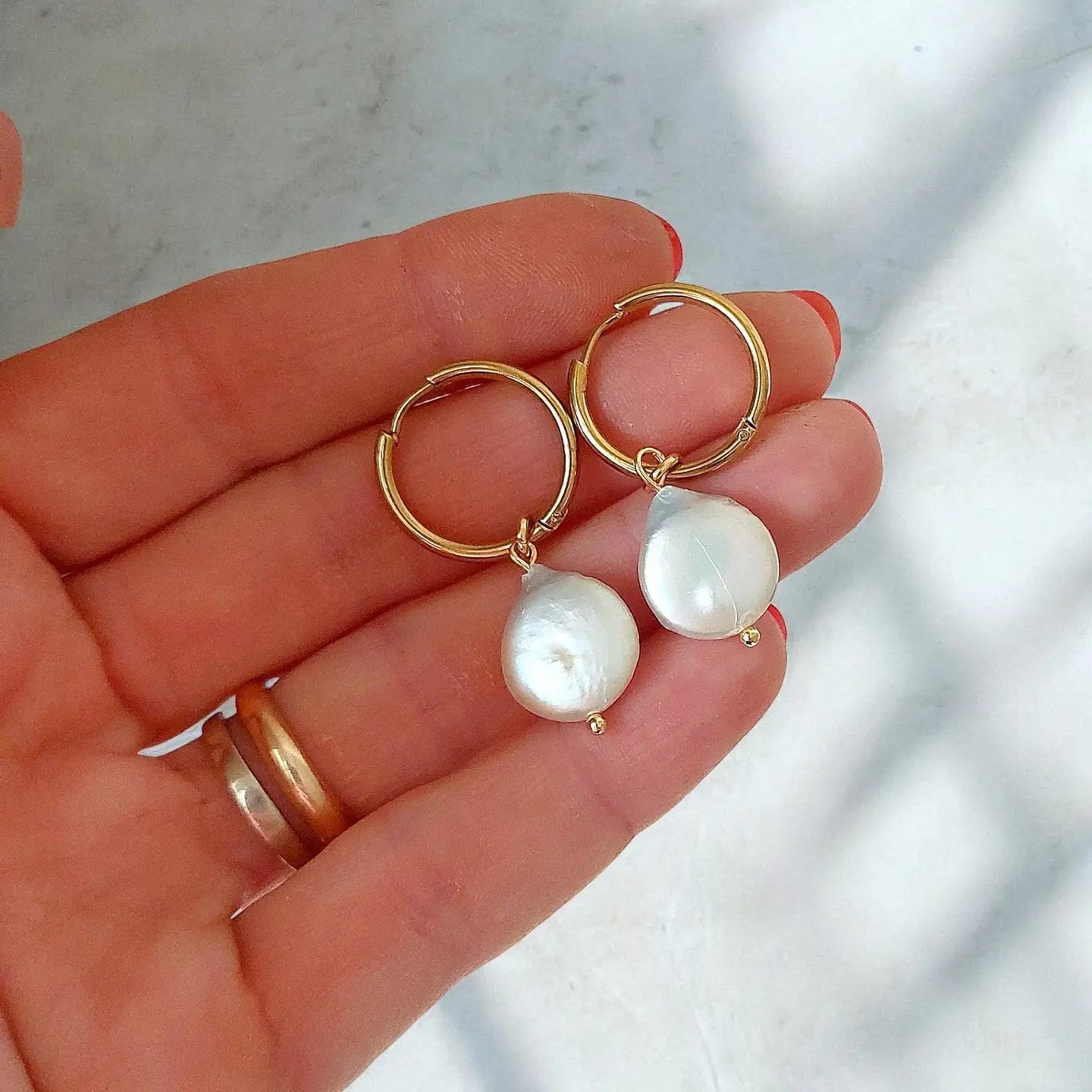 DUESTELLE ITALIA | Bianca Hoops – 18K kullatut keshihelmikorvakorut