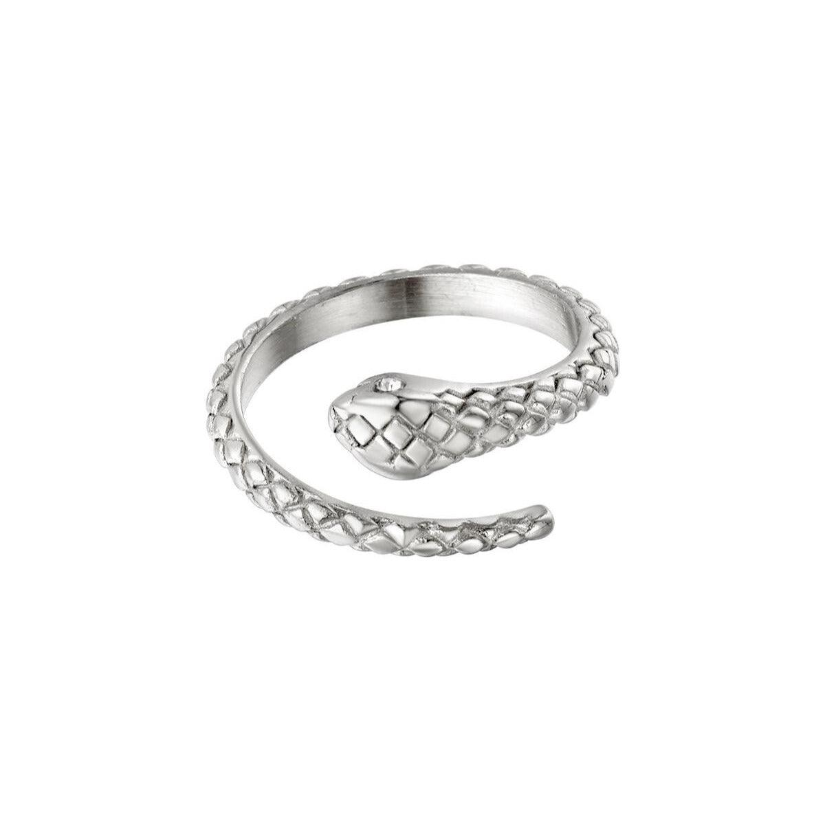 FRENCH RIVIERA | Lara Snake Ring -käärmesormus kirurginterästä