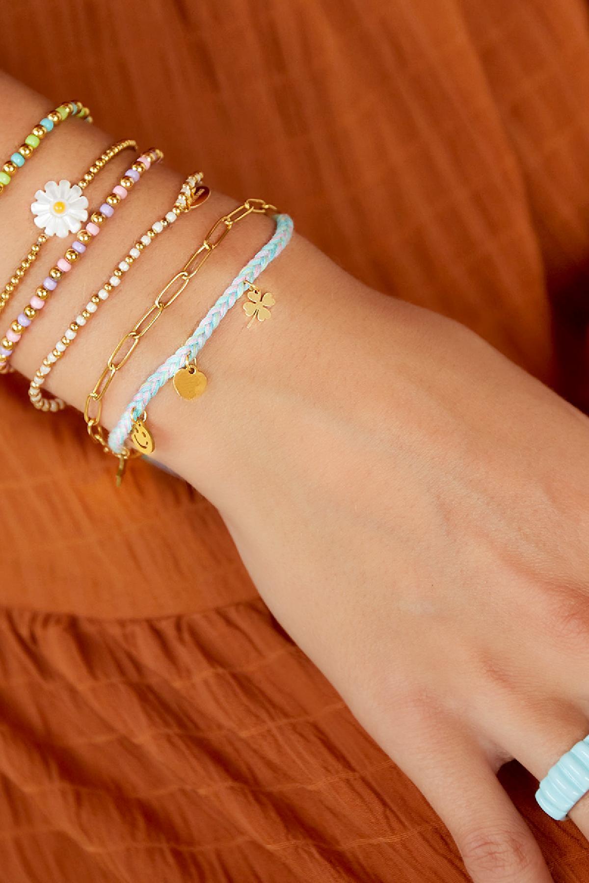 FRENCH RIVIERA | San Francisco surgical steel bracelet with flower