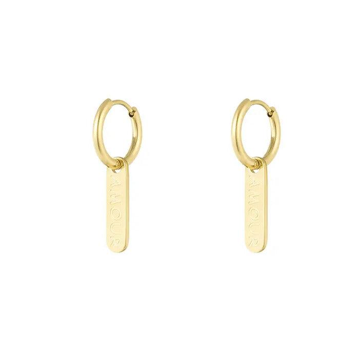 FRENCH RIVIERA | Amour -kirurginteräksiset tekstirenkaat