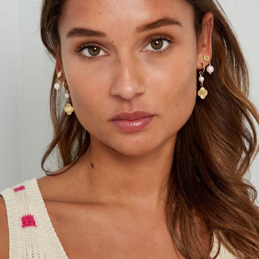 FRENCH RIVIERA | Hope Hoops -kirurginteräsrenkaat maskoteilla (kulta)