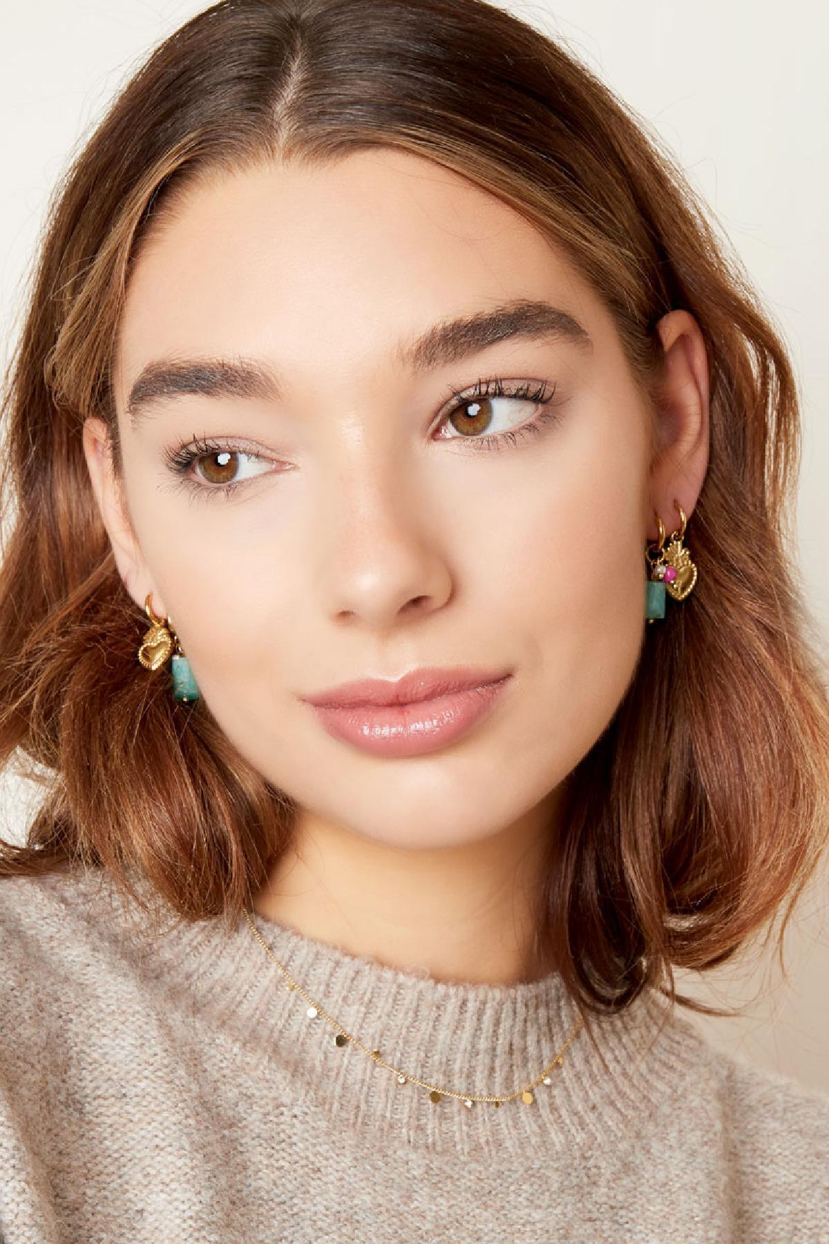 FRENCH RIVIERA | Ally surgical steel rings with turquoise natural stone