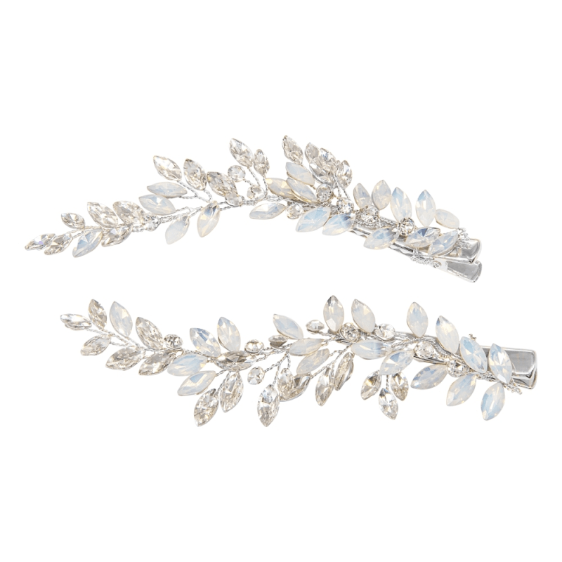 ATHENA BRIDAL | Sandrine -opaalinhohtoinen hiuskoristepakkaus (hopea)