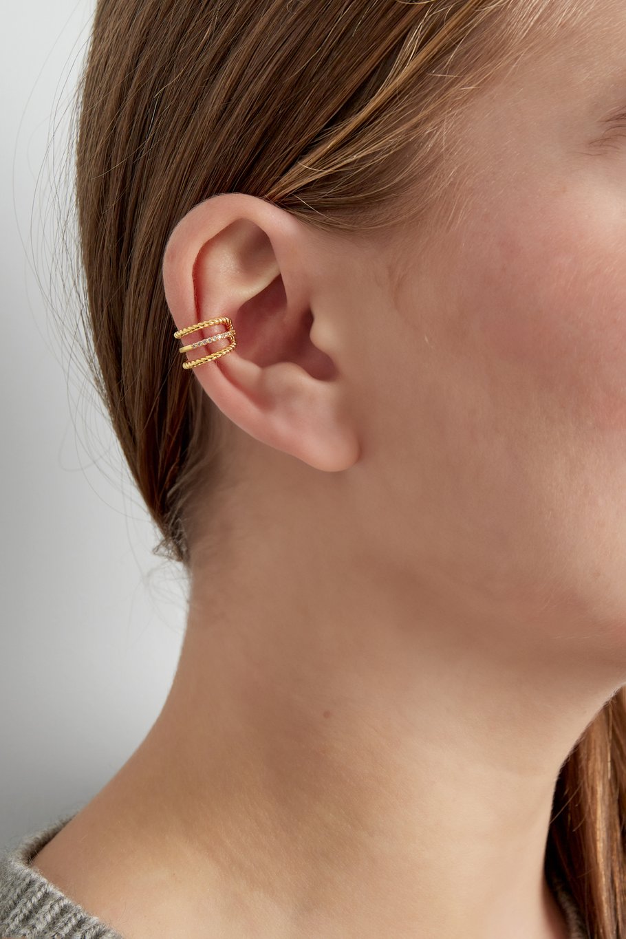 FRENCH RIVIERA | Crystal Flow -kullanvärinen ear cuff