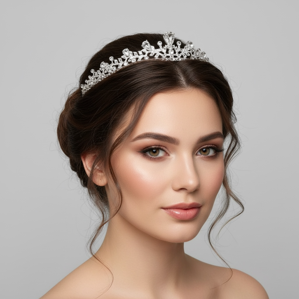 ROMANCE | Charlotta – hopeanvärinen tiara kirkkailla kivillä