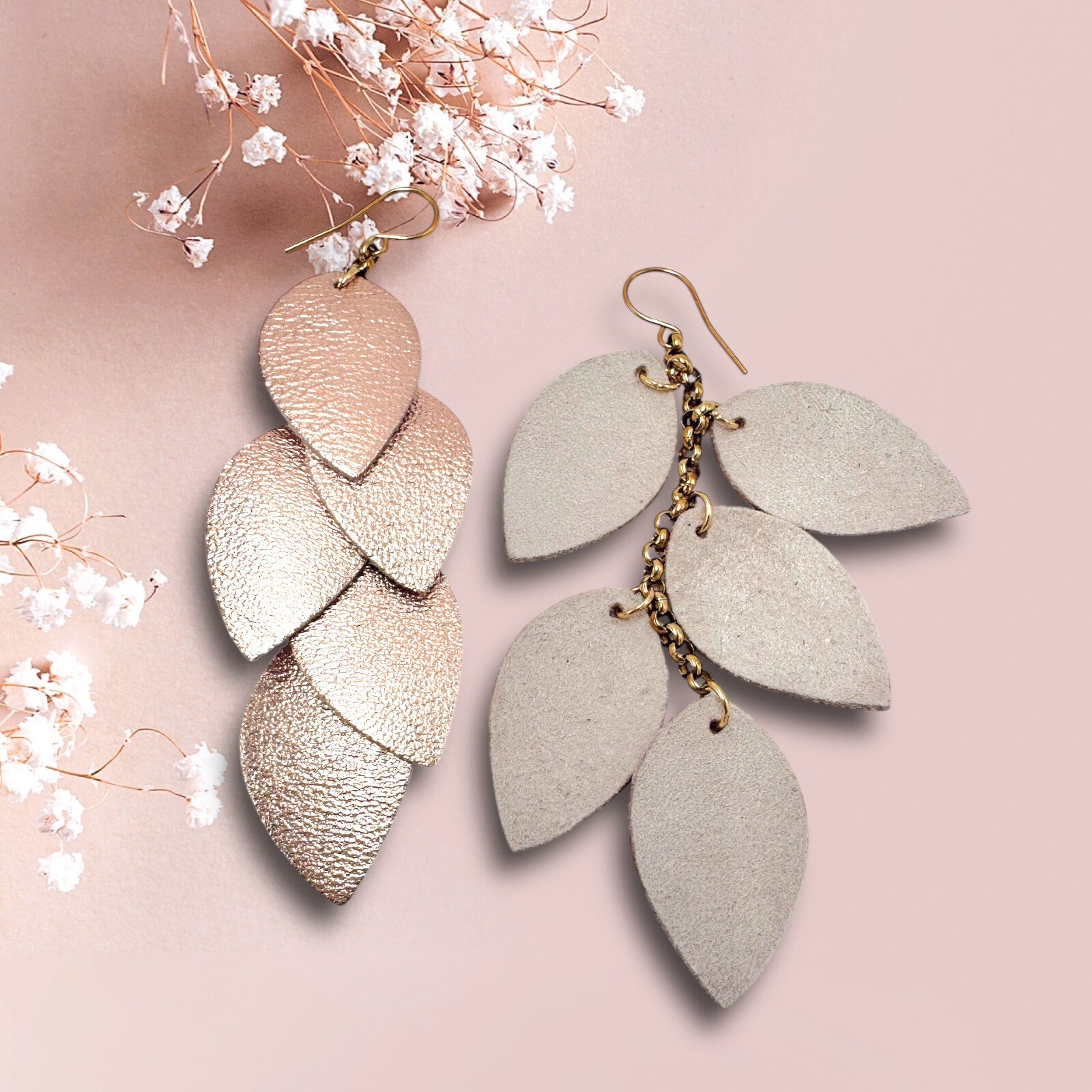 LEMPI earrings, Grain (rose gold)