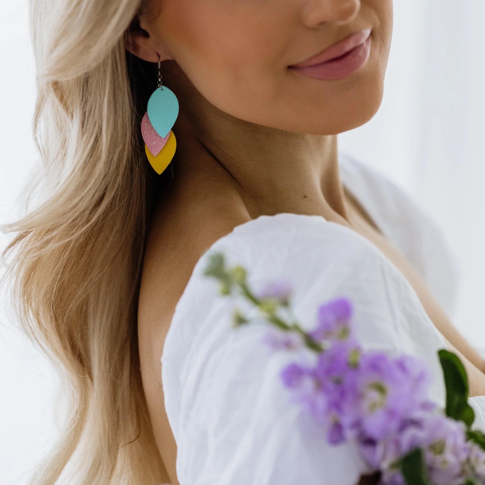 LEMPI earrings, Little Grain (black, silver)