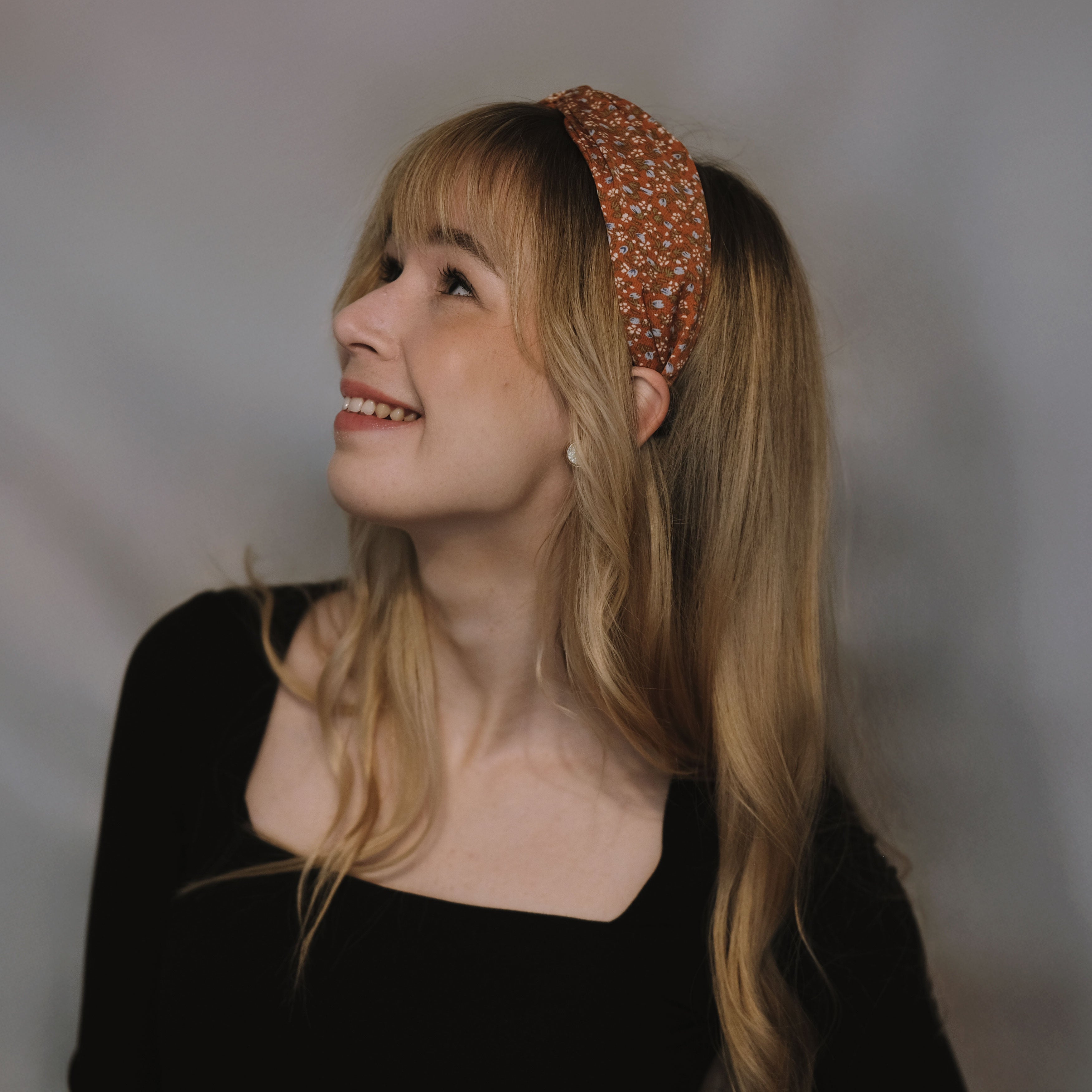 SUGAR SUGAR® | Meadow Bloom COMFY – joustava hiuspanta (murrettu oranssi)