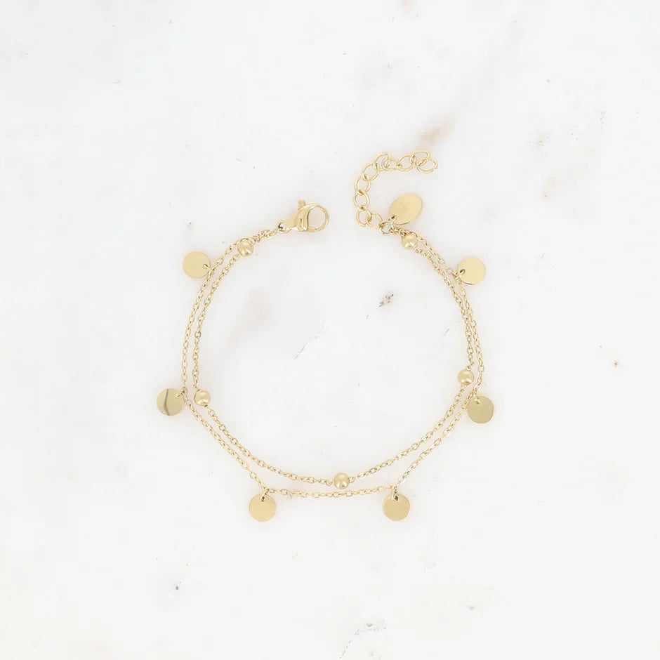 BOHM PARIS | Bracelet Ivanne – monikerroksinen kullanvärinen rannekoru