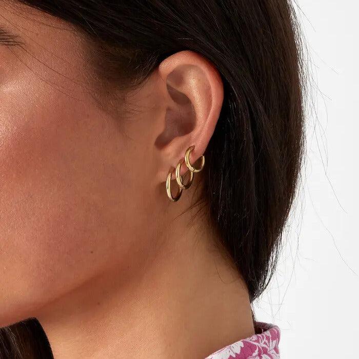 FRENCH RIVIERA | Katie Mini -kolmen kirurginteräsrenkaan setti (hopea)