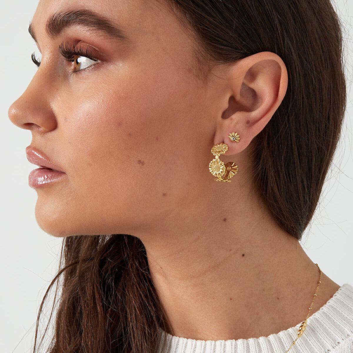 FRENCH RIVIERA | Ashley surgical steel studs with stone (silver)