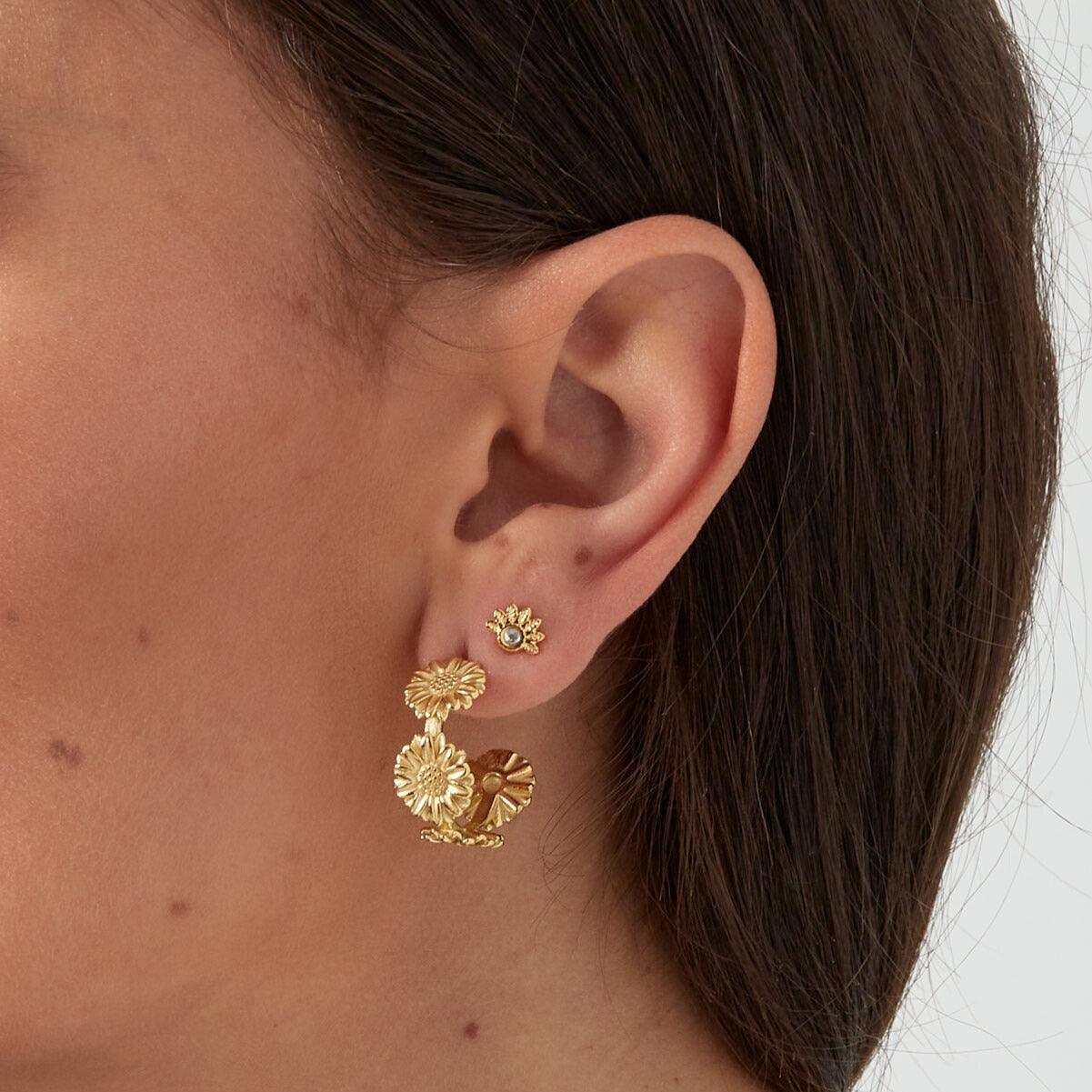 FRENCH RIVIERA | Ashley surgical steel studs with stone (silver)