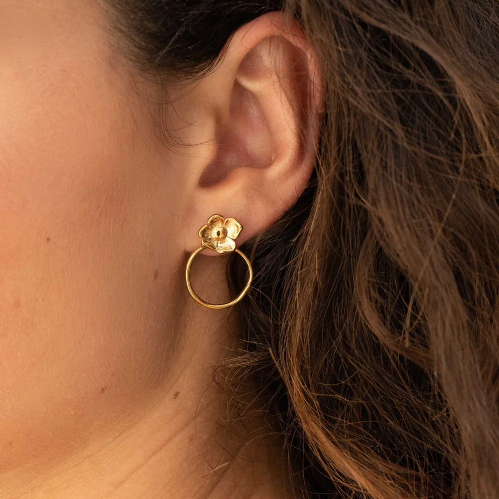 Bohm Paris Layla kukka rengas korvakorut kulta