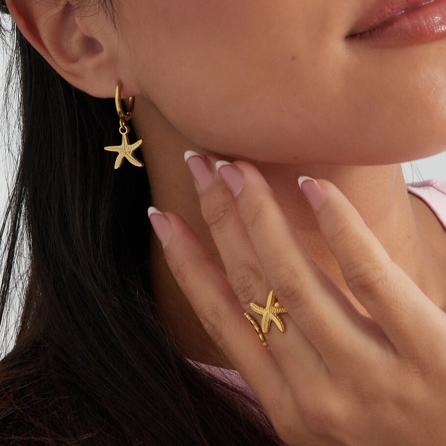 FRENCH RIVIERA | Ocean Dream -kirurginteräsrenkaat maskoteilla (kulta)