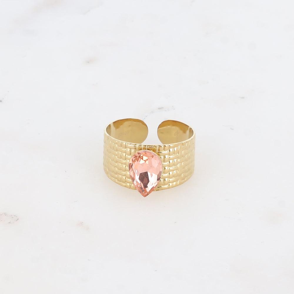 BOHM PARIS | Bague Rochelle -vaaleanpunainen kirurginterässormus