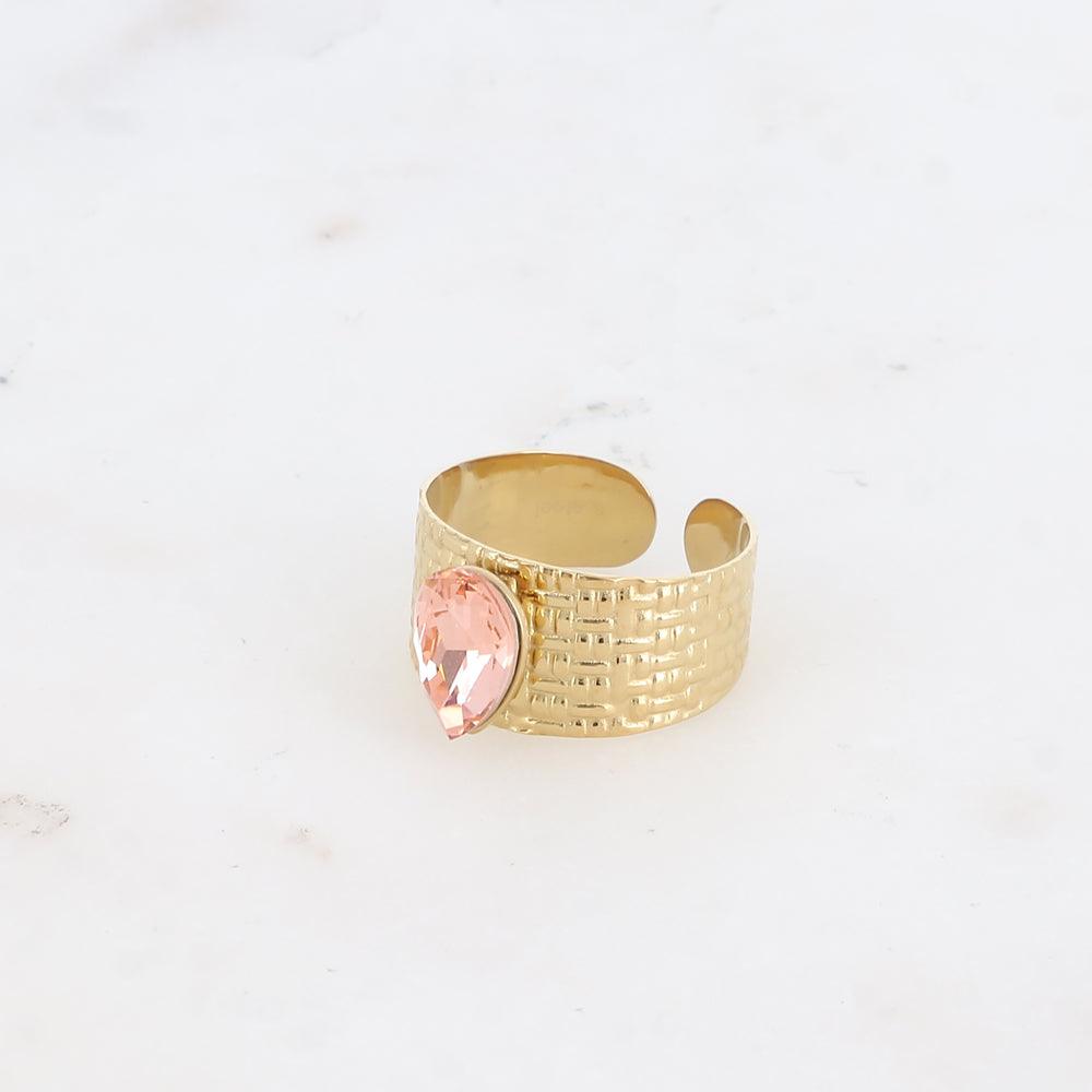 BOHM PARIS | Bague Rochelle -vaaleanpunainen kirurginterässormus