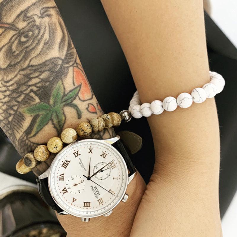 Rannekoru, Pearl Couple Bracelet with Ball -luonnonkivinen rakkauskoru