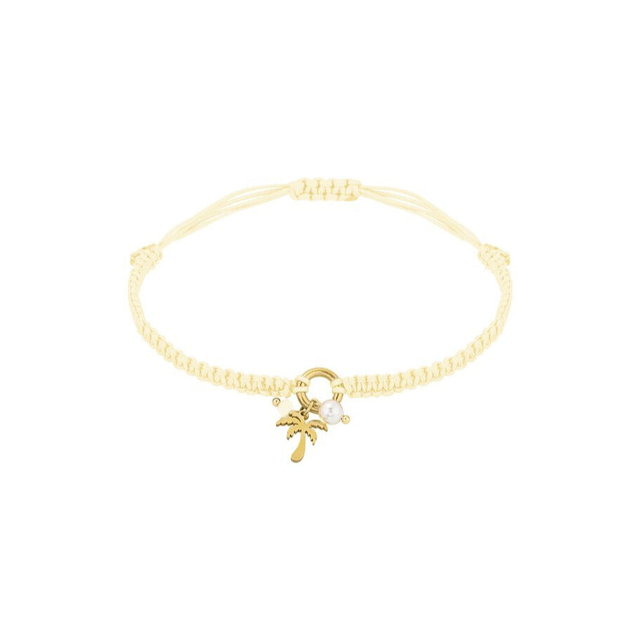 FRENCH RIVIERA | Mini Clover Charm Surgical Steel Bracelet (Silver)