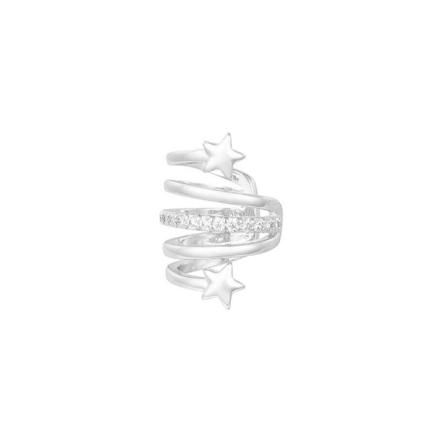 FRENCH RIVIERA | Aurora Étoile -hopeanvärinen ear cuff