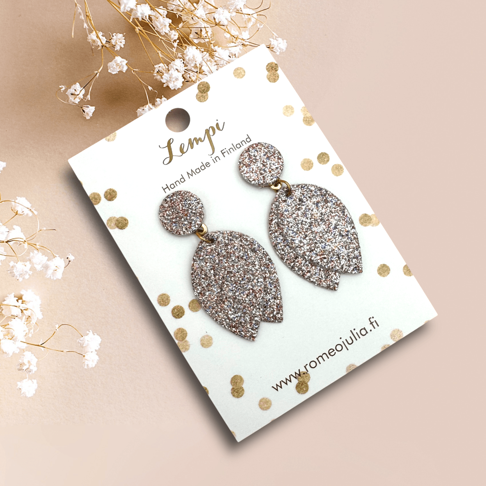 LEMPI®-korvakorut, Nuppu (multicolor - monisävyinen glitter)