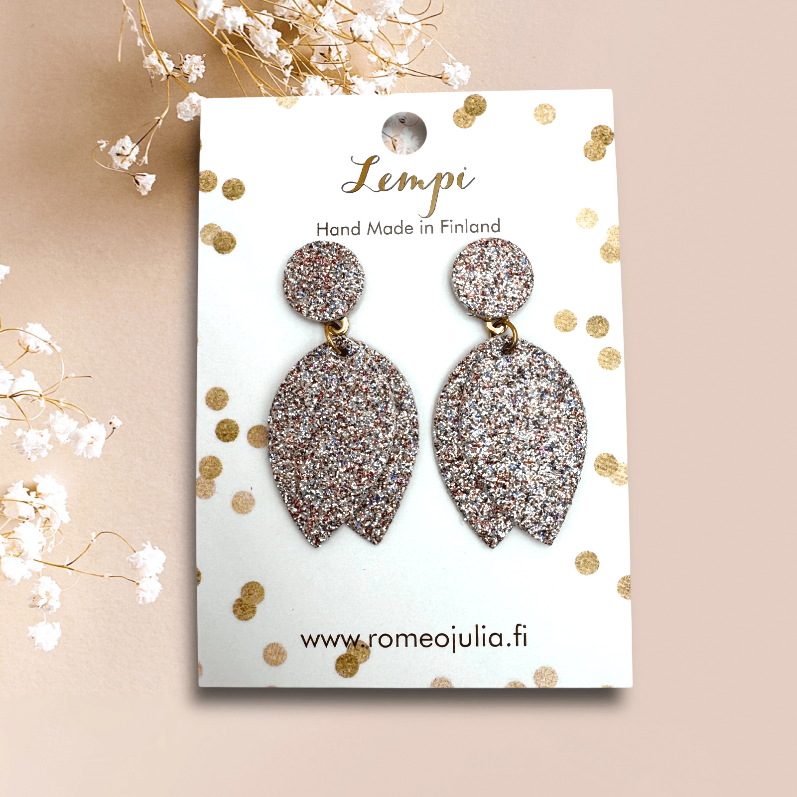 LEMPI®-korvakorut, Nuppu (multicolor - monisävyinen glitter)