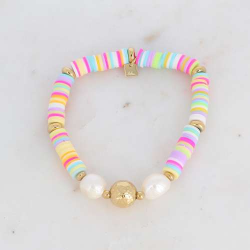 BOHM PARIS | Bracelet Evana -värikäs kesäkoru makeanvedenhelmin