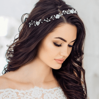 ATHENA BRIDAL | Louise -muotoiltava hiusköynnös (hopea)