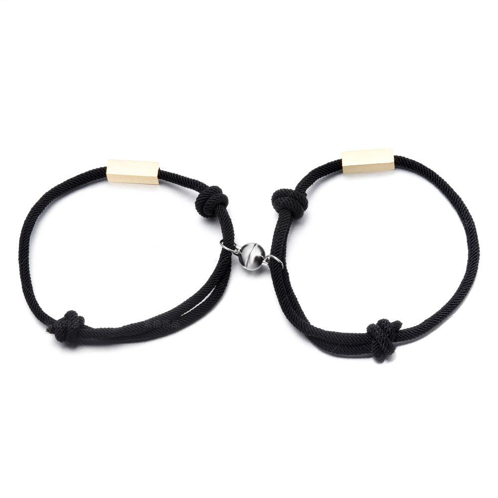 Rannekoru, Love Couple Bracelet -musta magneettirakkauskoru