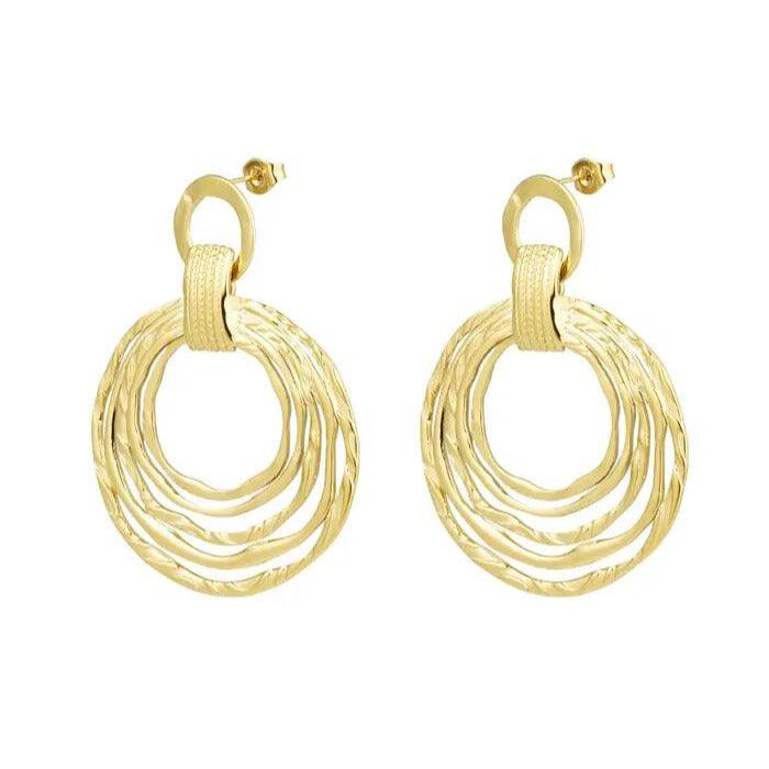 FRENCH RIVIERA | Bérénice -geometriset kirurginteräskorvakorut (kulta)