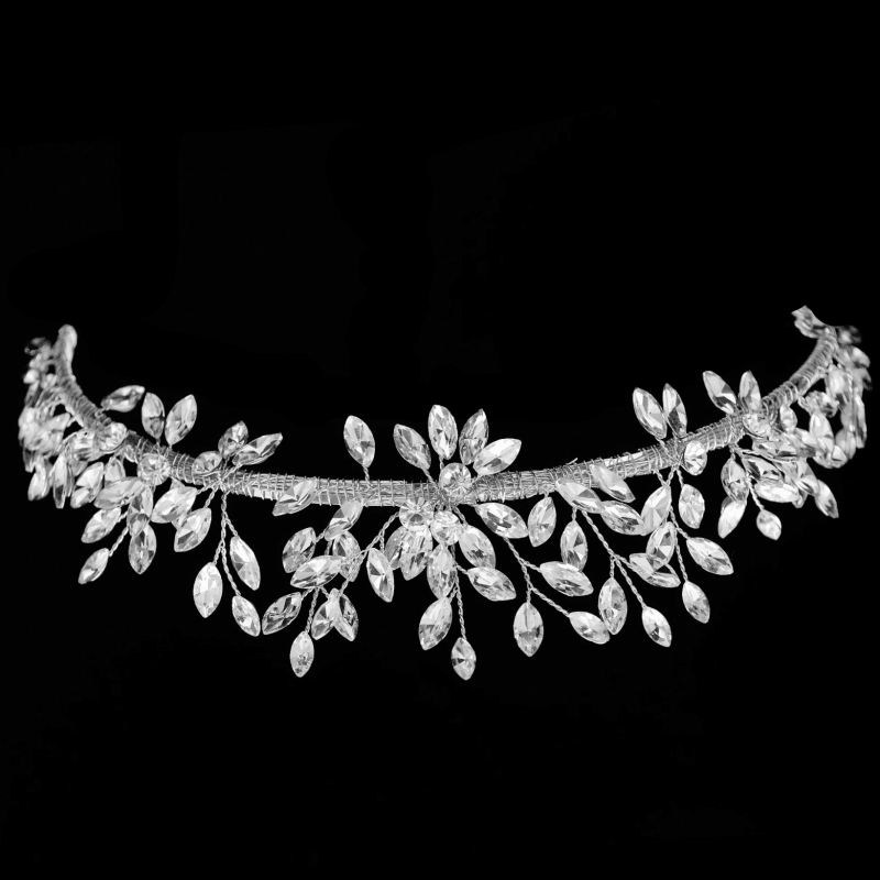 ATHENA BRIDAL, Bella -hopeinen juhlapanta kristallein
