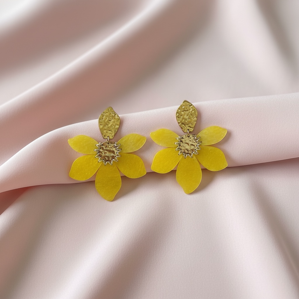 FRENCH RIVIERA | Lemon Bloom – kukkakorvakorut (keltainen) (Kopio)