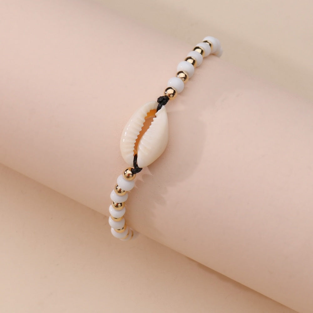 FRENCH RIVIERA | Fleur surgical steel anklet with flower (gold)