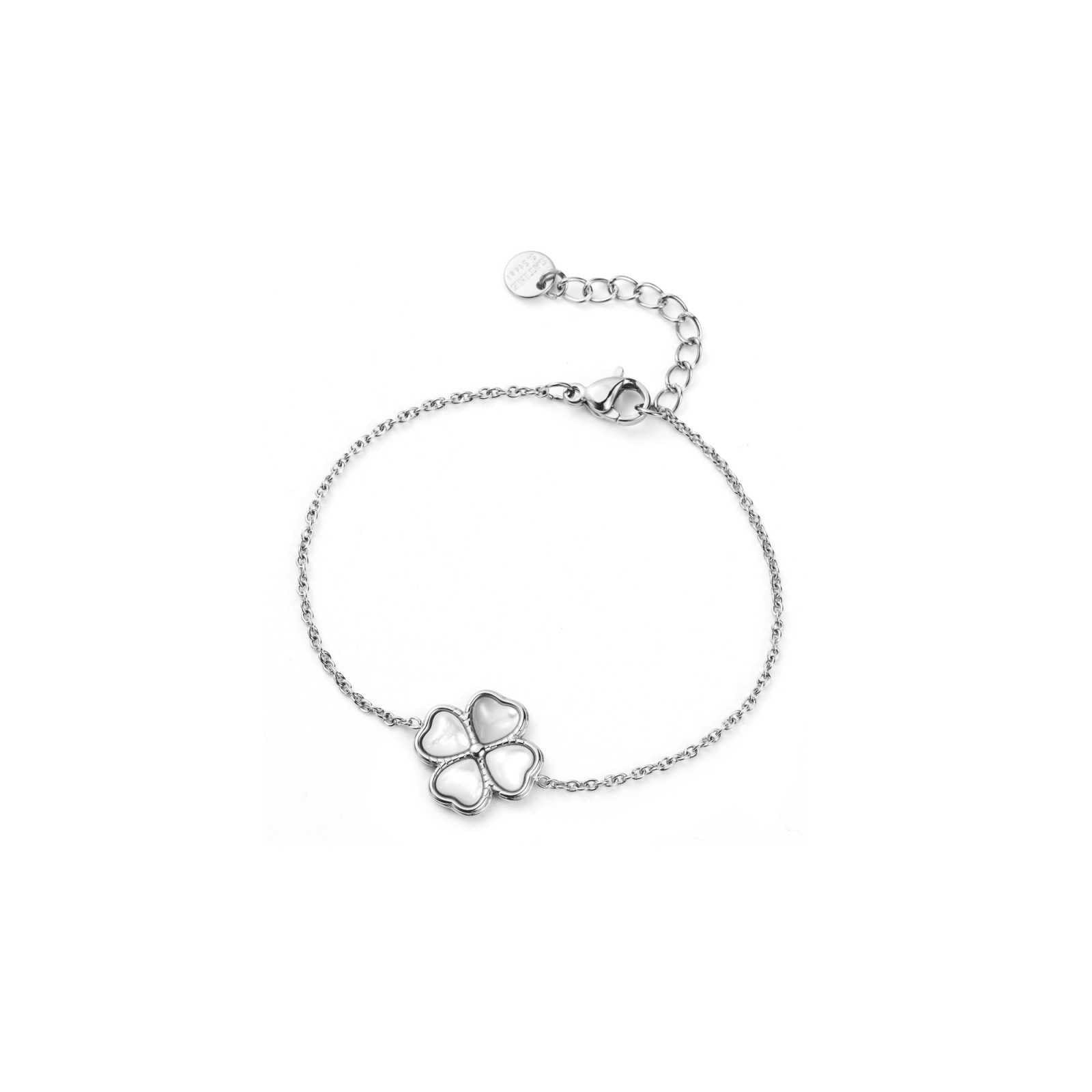 FRENCH RIVIERA | Fortuna Bella -onnenapila kirurginteräsrannekoru (hopea)