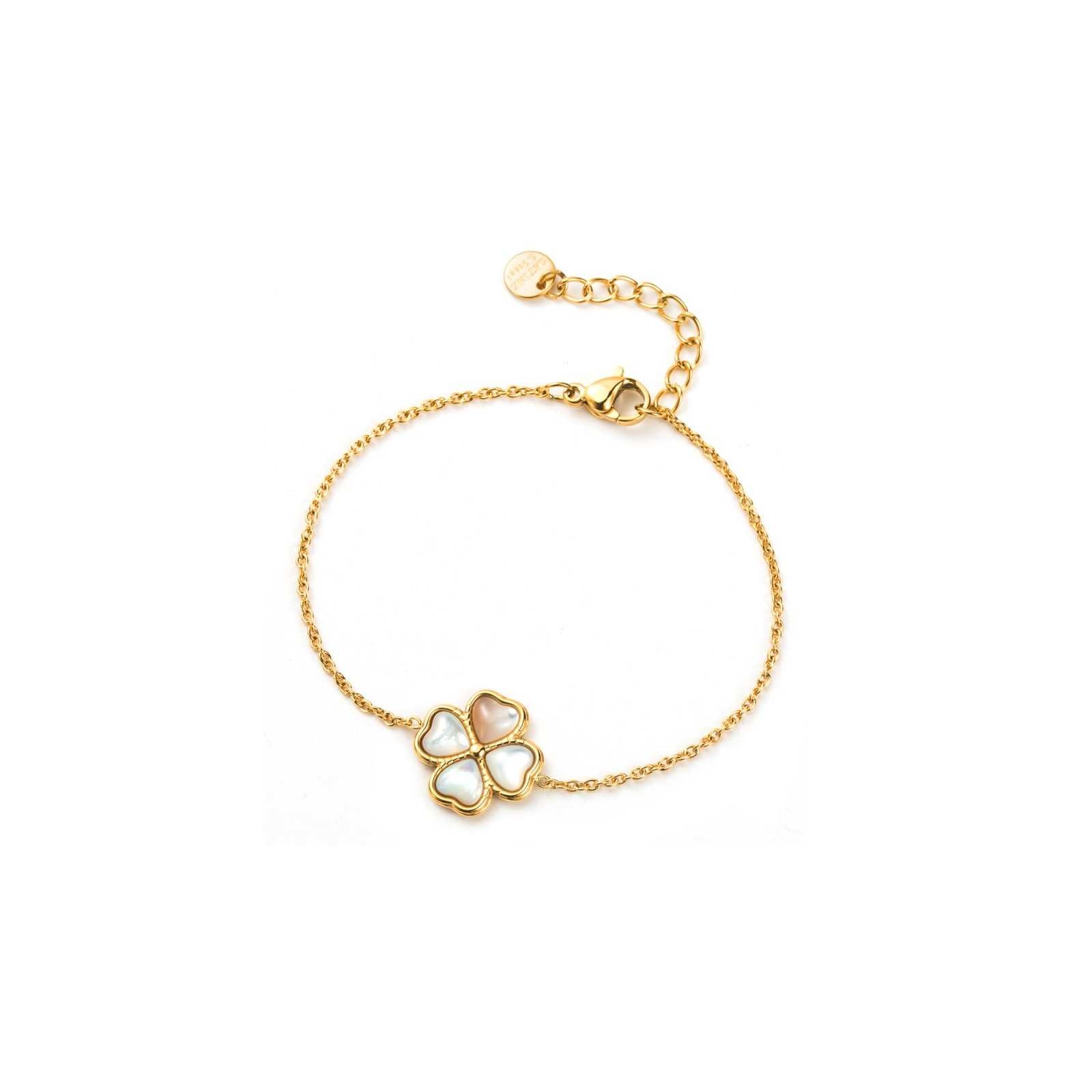 FRENCH RIVIERA | Fortuna Bella -onnenapila kirurginteräsrannekoru (kulta)