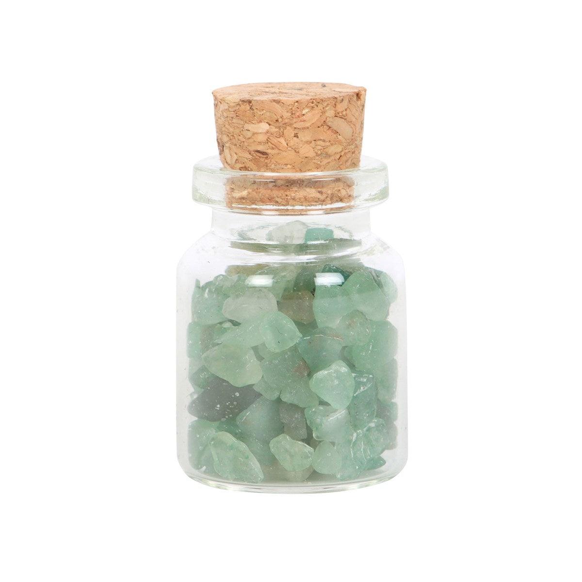 Jar of Luck, Green Aventurine -aventuriini onnenkivipullo "onni"
