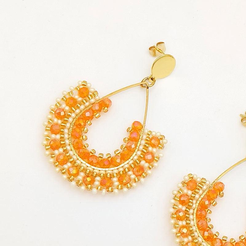 FRENCH RIVIERA | Joanna -oranssit kirurginteräskorvakorut