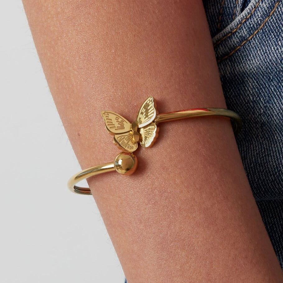 FRENCH RIVIERA | Auréa Wing – perhoskoristeinen vannerannekoru kirurginteräksestä