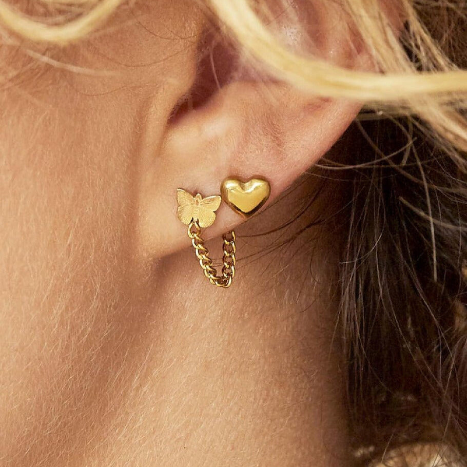 FRENCH RIVIERA | Petit Amour – sydännappikorvakorut kirurginteräksestä