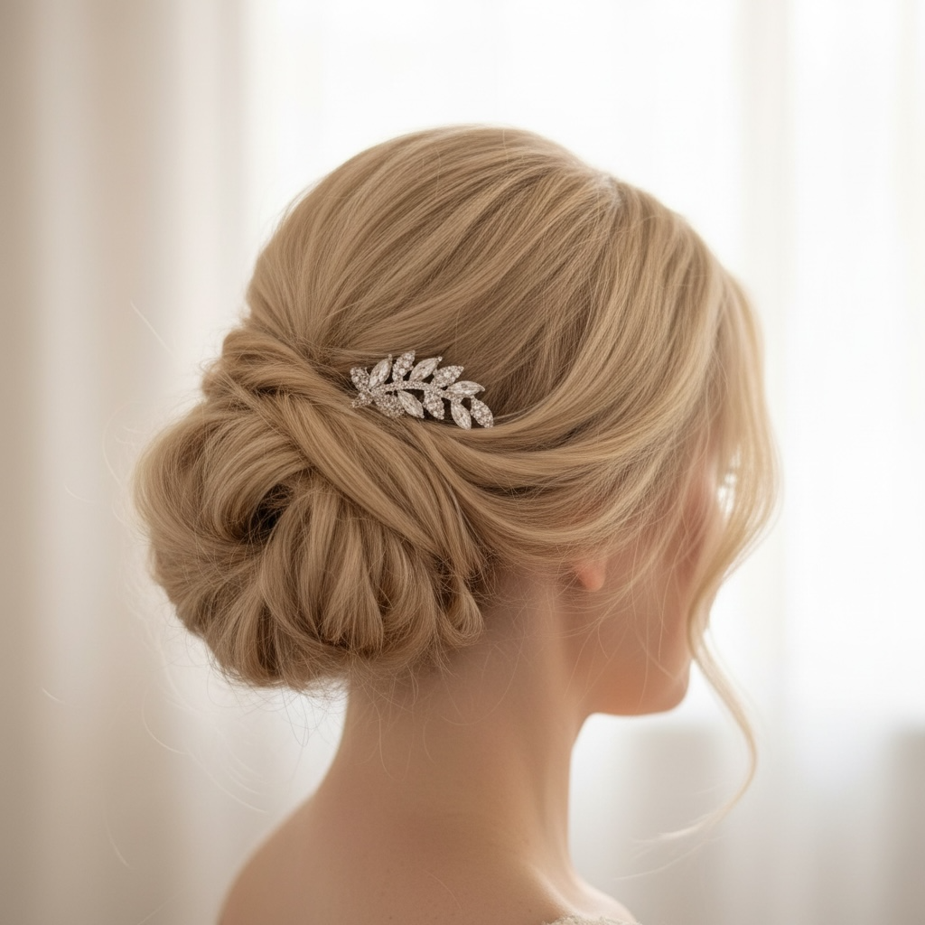 Hair accessory, ROMANCE|Ava -silver-tone bun decoration