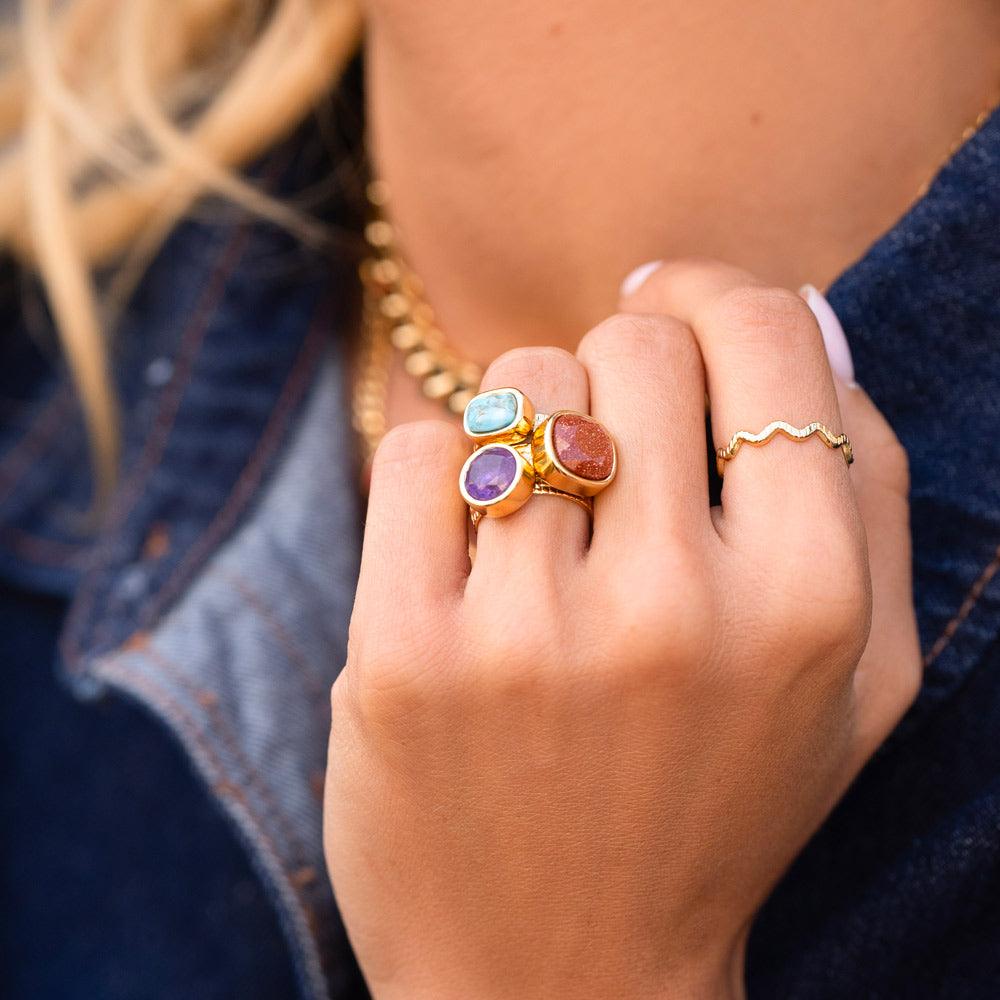 BOHM PARIS | Bague Rosina -kirurginterässormus ametistilla