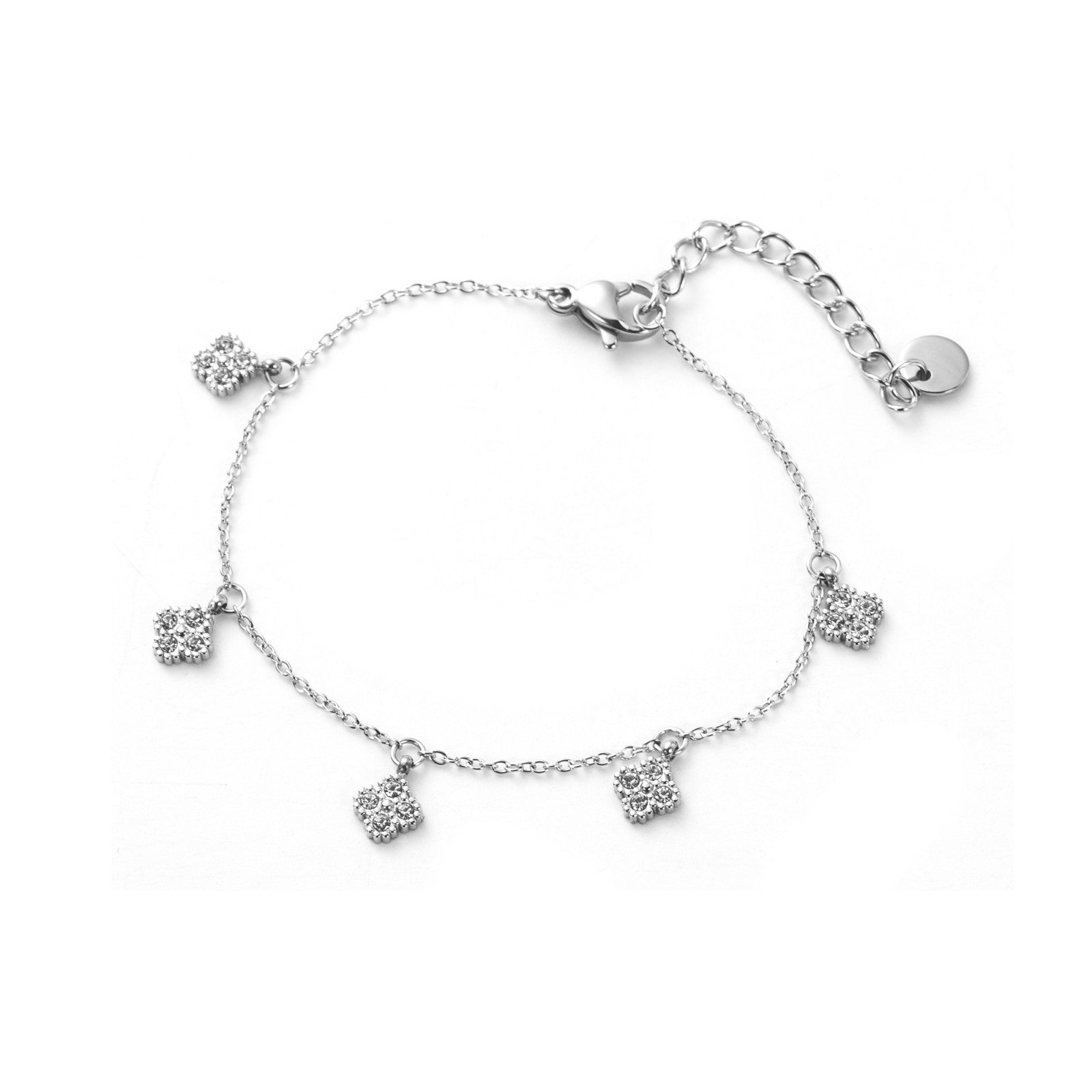 FRENCH RIVIERA | Clover Kiss -onnenapila kirurginteräsrannekoru