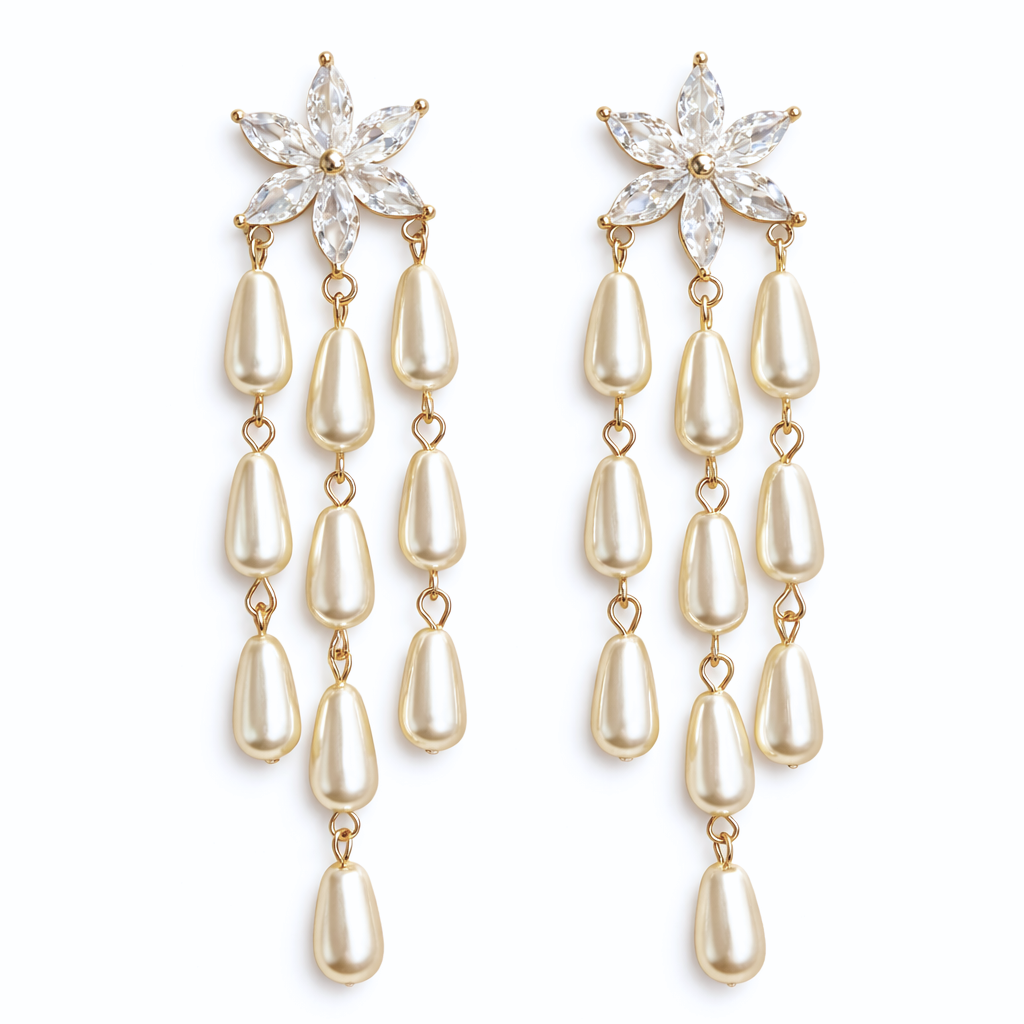 FRENCH RIVIERA | Flora Earrings -kirkkaat juhlakorvakorut