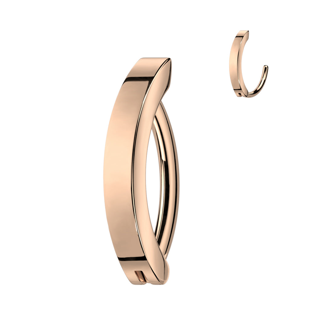 Napakoru, Hinged Belly Button Hoop in Rosegold -titaaninen naparengas