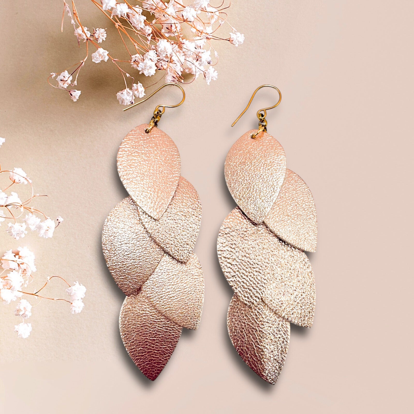 LEMPI earrings, Grain (rose gold)