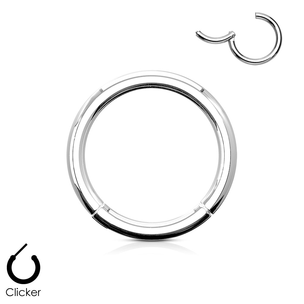 Piercing ring, 1mm Implant Grade Titanium Hinged Segment Rings