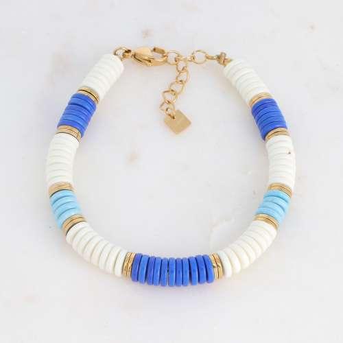 BOHM PARIS | Bracelet Shera -sininen luonnonkivirannekoru
