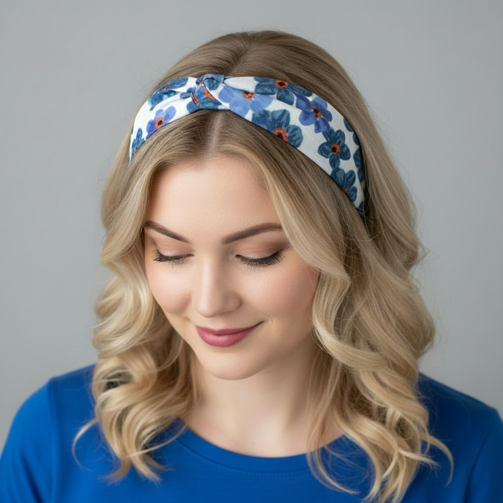 SUGAR SUGAR® | Meadow Garden COMFY – joustava hiuspanta (sininen)