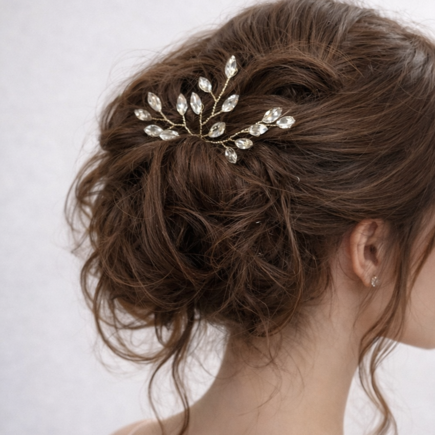 ROMANCE | Sylva – kristallikoristeinen hiusneula (hopea)